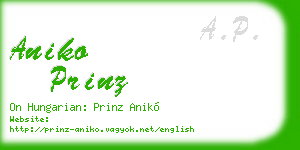 aniko prinz business card